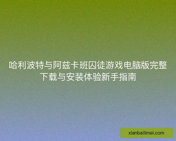 哈利波特与阿兹卡班囚徒游戏电脑版完整下载与安装体验新手指南